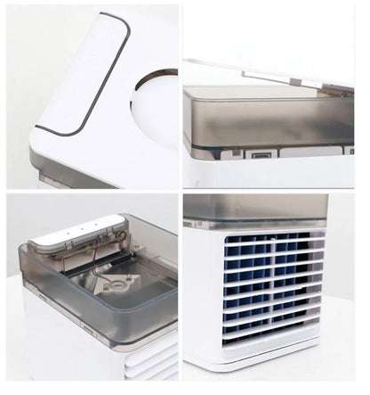 Mini Ventilador Enfriador De Aire Portátil Para Escritorio Blanco
